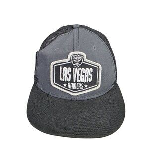 Las Vegas Raiders New Era 9Fifty Snapback Hat Black/Gray Mesh Adjustable NFL Cap